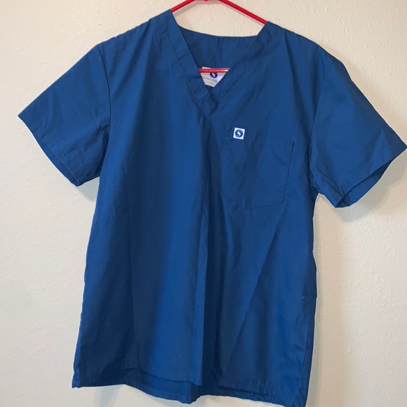 Spectrum Blue Scrub Tops Size Small Worn Once - Picture 2 of 5